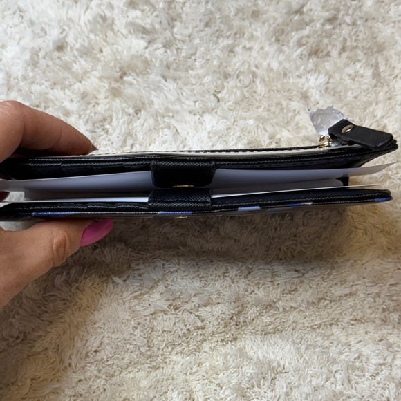 NWT Kate Spade Cedar Street Floral Black and Blue Wallet - Picture 8 of 9